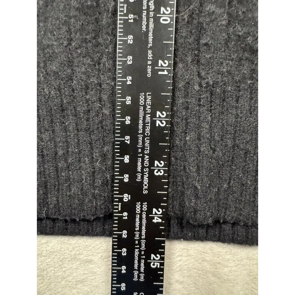 Banana Republic Men’s Large 100% Cashmere Sweater Black Cable Knit Crewneck